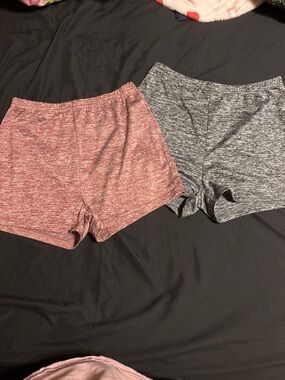 SHEIN Marled Red Lounge Shorts Duo